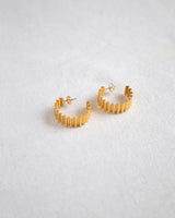 Statement Ondulée Hoops - Gold Vermeil Jewellery Olivia Taylor