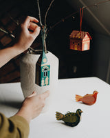 Screen-Printed Bird & House Decorations Homeware East End Press