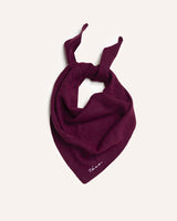 Merino Triangle Scarf – Burgundy Knitwear The Tartan Blanket Co