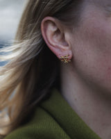 Cluster Seaweed Studs Accessories Heather McDermott 18ct Gold Plate