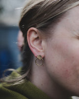 Double Circle Studs Accessories Heather McDermott 18ct Gold Plate