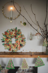 Winter Blooms Cotton Board Wreath
