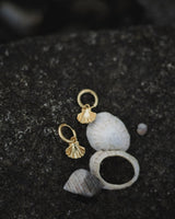 Clam Gold Charm Hoops Jewellery Roake