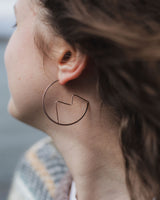 Large Cuillin Hoop Earrings Accessories Jen Carter Pearson Rose gold plated