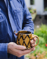 Checkered Mug – Yellow Homeware Erica Low