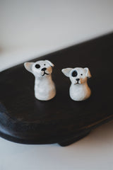 Small Ceramic Dog Sculpture – Patch Artwork Naomi Grace Ceramics