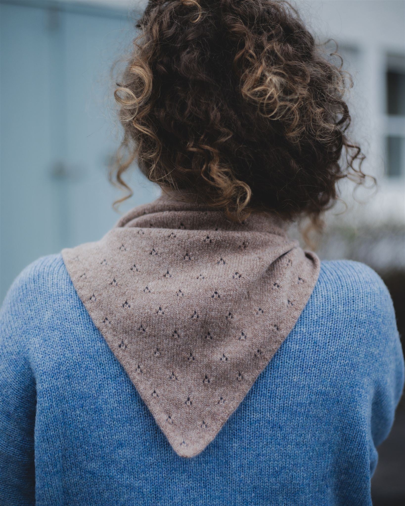 Pointelle Neckerchief | Cornflower main image 1