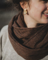 Circle Scarf Reed – Ebony & Hazelnut Knitwear Hilary Grant