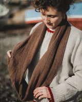 Circle Scarf Reed – Ebony & Hazelnut Knitwear Hilary Grant