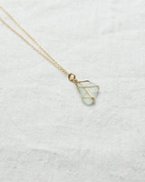 Skye Sea Glass Wire Necklace – Gold Jewellery Rois Seaglass