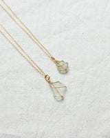 Skye Sea Glass Wire Necklace – Gold Jewellery Rois Seaglass