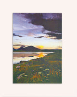 Sea + Machair Risograph Print Art Megan Fatharly