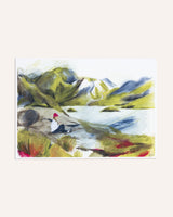 Loch Coruisk Hiker Print Artwork Phoebe Roze