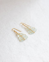 Skye Sea Glass Wire Earrings – Gold Jewellery Rois Seaglass