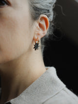 Hand Drawn Star Hoops – Smoke Black Sparkle Jewellery Pepper You