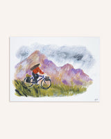 Cycling Holiday Print Artwork Phoebe Roze