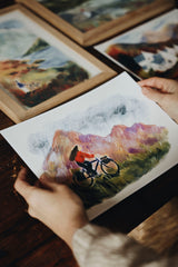 Cycling Holiday Print Artwork Phoebe Roze