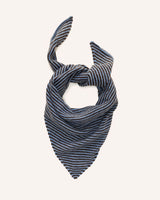 Triangle Shawl Scarf – Blue & Dark Brown Knitwear Rove Knitwear