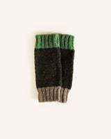 Donegal Wool Wrist Warmers - Dark Speckle Green Accessories Rove Knitwear