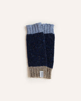 Donegal Wool Wrist Warmers – Navy Fleck Accessories Rove Knitwear