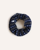 Isle Line Circle Scarf – Navy Accessories Rove Knitwear