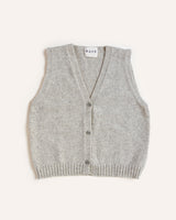Button Up Vest – Natural Marl Knitwear Rove Knitwear