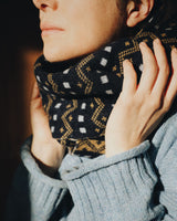 Isle Line Circle Scarf – Navy Accessories Rove Knitwear