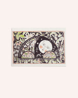 Moon Face Archway Botanical Print Artwork Tulips and Heather