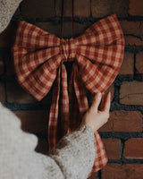 Large Linen Gingham Bow Homeware The Primitive Home