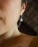 Skye Sea Glass Wire Earrings – Gold Jewellery Rois Seaglass