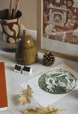 Midnight Meadow Riso A5 Print Art Prints by the Bay