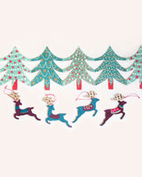 Tree Concertina & Wooden Reindeer Decorations Homeware East End Press