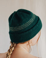 Triple Dott Hat – Deep Teal & Fudge Knitwear Rosana Expósito