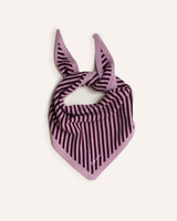Merino Wool Triangle Scarf – Pink Stripe Knitwear The Tartan Blanket Co