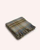 Cottage Check Wool Throw - Mustard Homeware Tweedmill