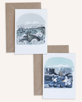 Gannets at Rathlin Island + Seal Song Notecard Pack Homeware Art Angels