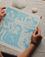 Salt on the Skin Risograph Print Artwork Prints by the Bay