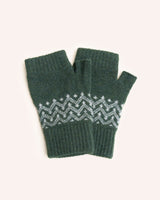 Green Fingerless Mittens Knitwear Alan Santry