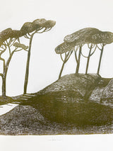 Sunbathers Limited Edition Relief Print Art Philippa Thomas