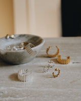 Statement Ondulée Hoops - Silver Jewellery Olivia Taylor