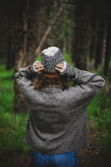 Baltic Heritage Hat – Almond/Black Knitwear Scarlet Knitwear