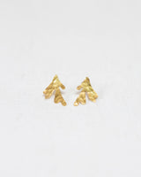 Brass Seaweed Wrack Studs Jewellery Kelpi Studio