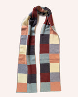 Chequerboard Scarf – Rust Multi