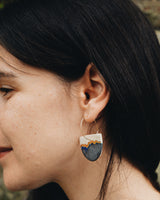 Smokey Half Moon Hoop Earrings Jewellery Tiera Jewellery