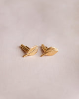 Ptarmigan Feather Cufflinks Accessories Jen Carter Pearson Yellow Gold Plated