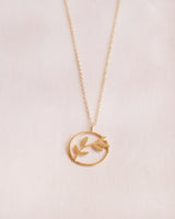 Sprig Of Heather Necklace Accessories Jen Carter Pearson Yellow Gold Plated