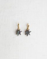 Hand Drawn Star Hoops – Smoke Black Sparkle Jewellery Pepper You