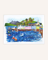 Portree Harbour Giclee A4 Print Artwork Alice Newman