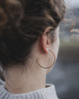 Large Cuillin Hoop Earrings Accessories Jen Carter Pearson Yellow gold plated