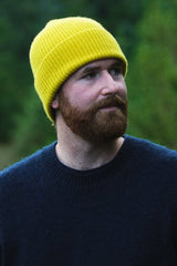 Lambswool Beanie - Mustard Knitwear Scarlet Knitwear